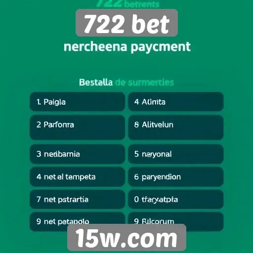 Métodos de pagamento disponíveis na 722 bet